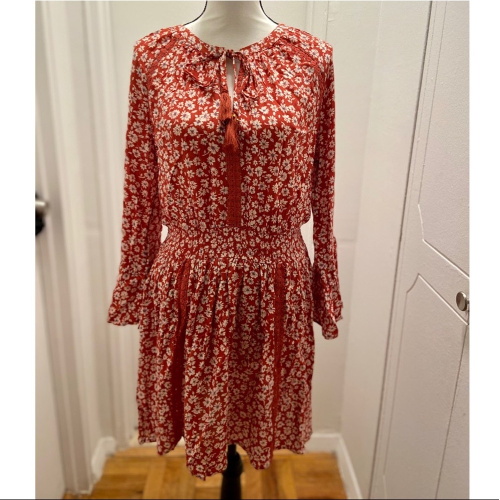 TAGS ON American Rag Red Floral Dress